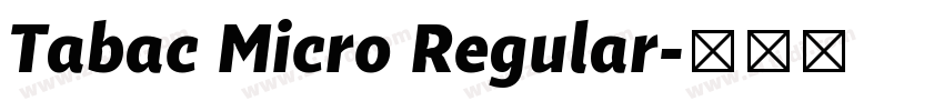 Tabac Micro Regular字体转换